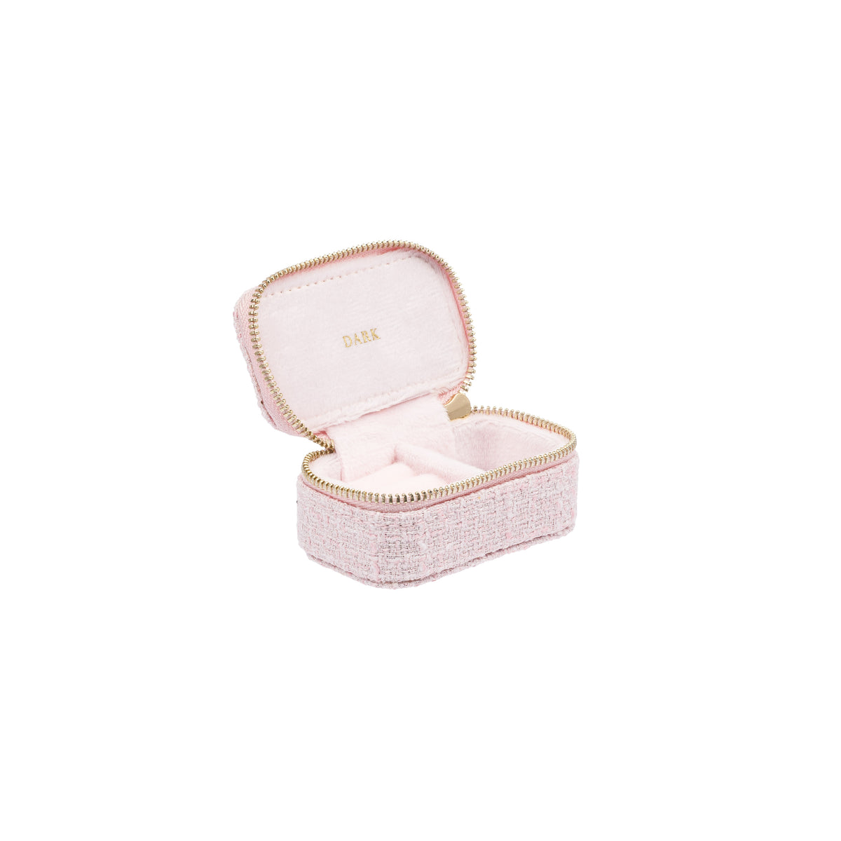 TWEED JEWELLERY BOX MICRO COTTON CANDY