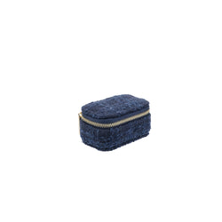 TWEED JEWELLERY BOX MICRO DARK NAVY BLUE
