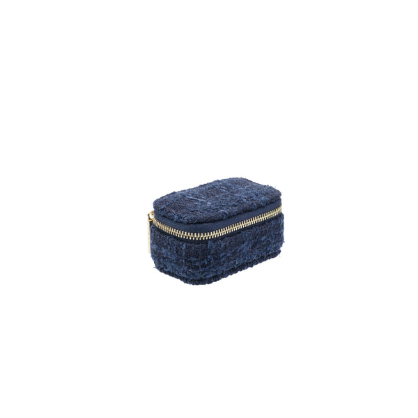 TWEED JEWELLERY BOX MICRO DARK NAVY BLUE