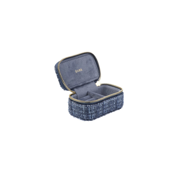 TWEED JEWELLERY BOX MICRO GRISALLE BLUE