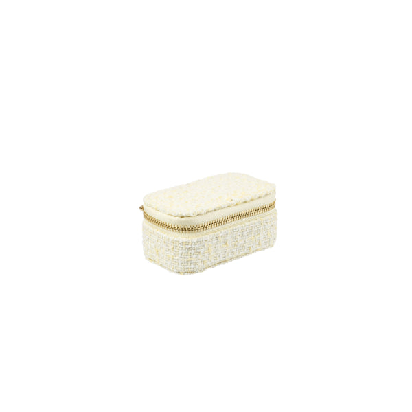 TWEED JEWELLERY BOX MICRO PALE YELLOW