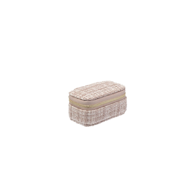TWEED JEWELLERY BOX MICRO WARM TAUPE