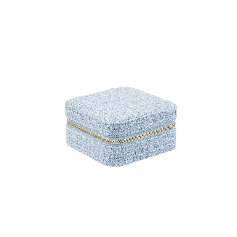 TWEED JEWELLERY BOX MINI COOL BLUE