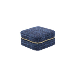 TWEED JEWELLERY BOX MINI DARK NAVY BLUE