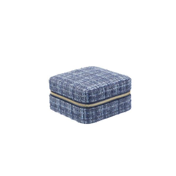 TWEED JEWELLERY BOX MINI GRISALLE BLUE