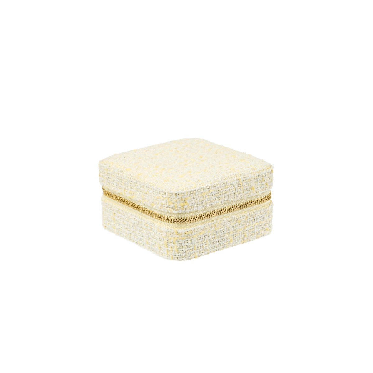TWEED JEWELLERY BOX MINI PALE YELLOW