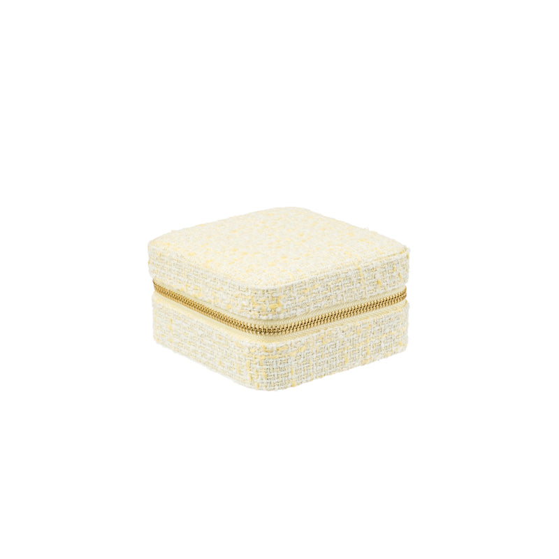 TWEED JEWELLERY BOX MINI PALE YELLOW