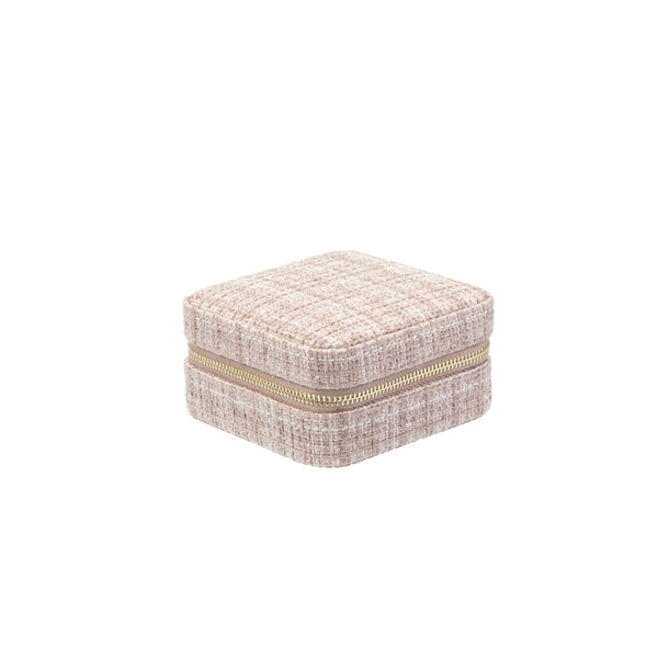 TWEED JEWELLERY BOX MINI WARM TAUPE