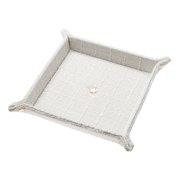 TWEED JEWELLERY TRAY MEDIUM OFF WHITE