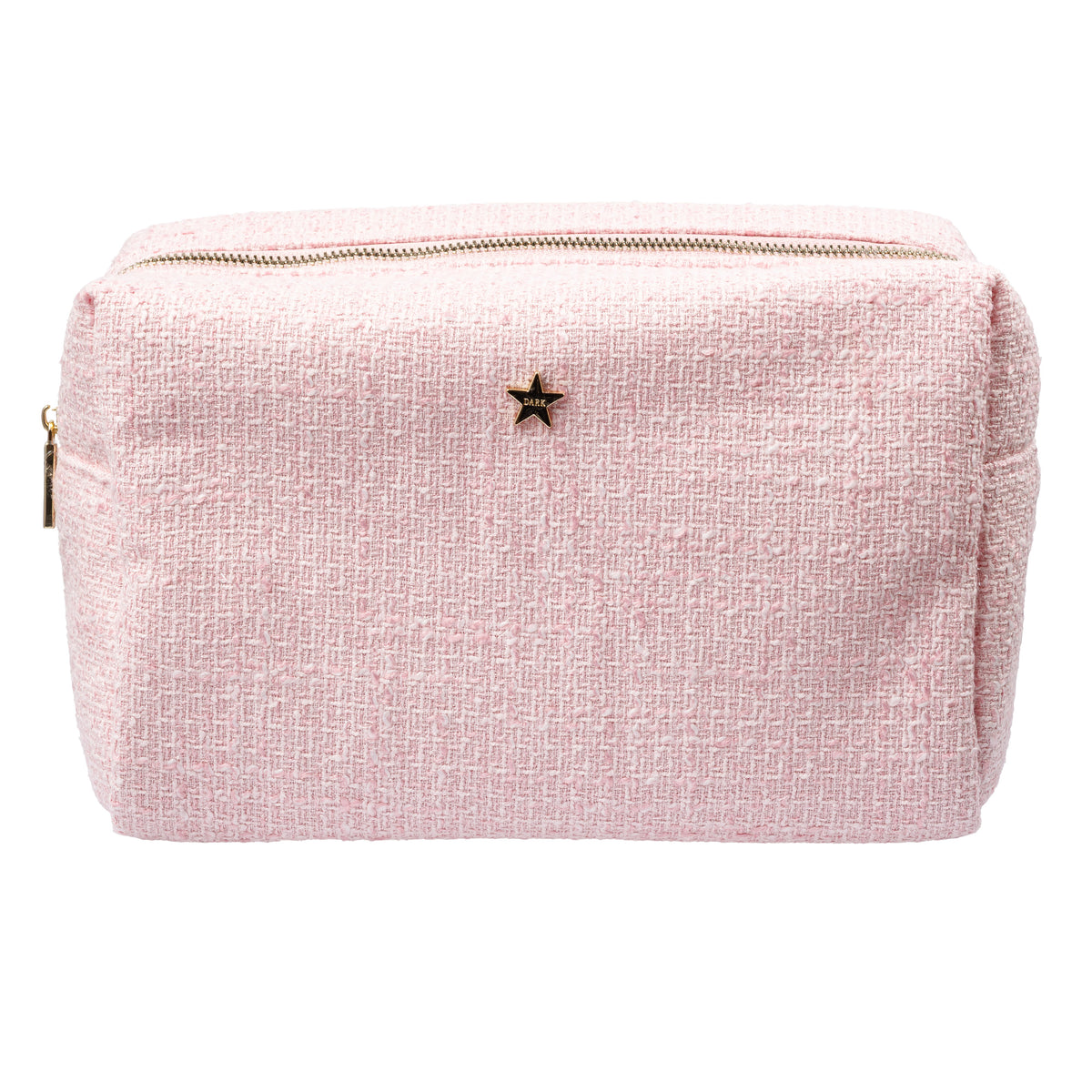 TWEED MAKE-UP POUCH LARGE COTTON CANDY