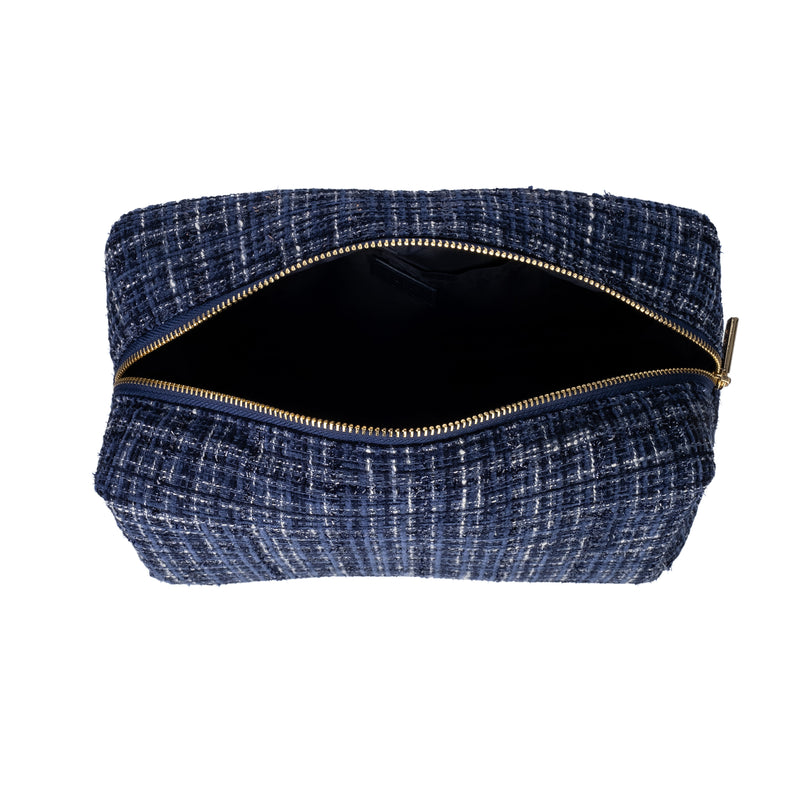 TWEED MAKE-UP POUCH SMALL LIGHT BLUE TWEED MAKE-UP POUCH SMALL LIGHT BLUE