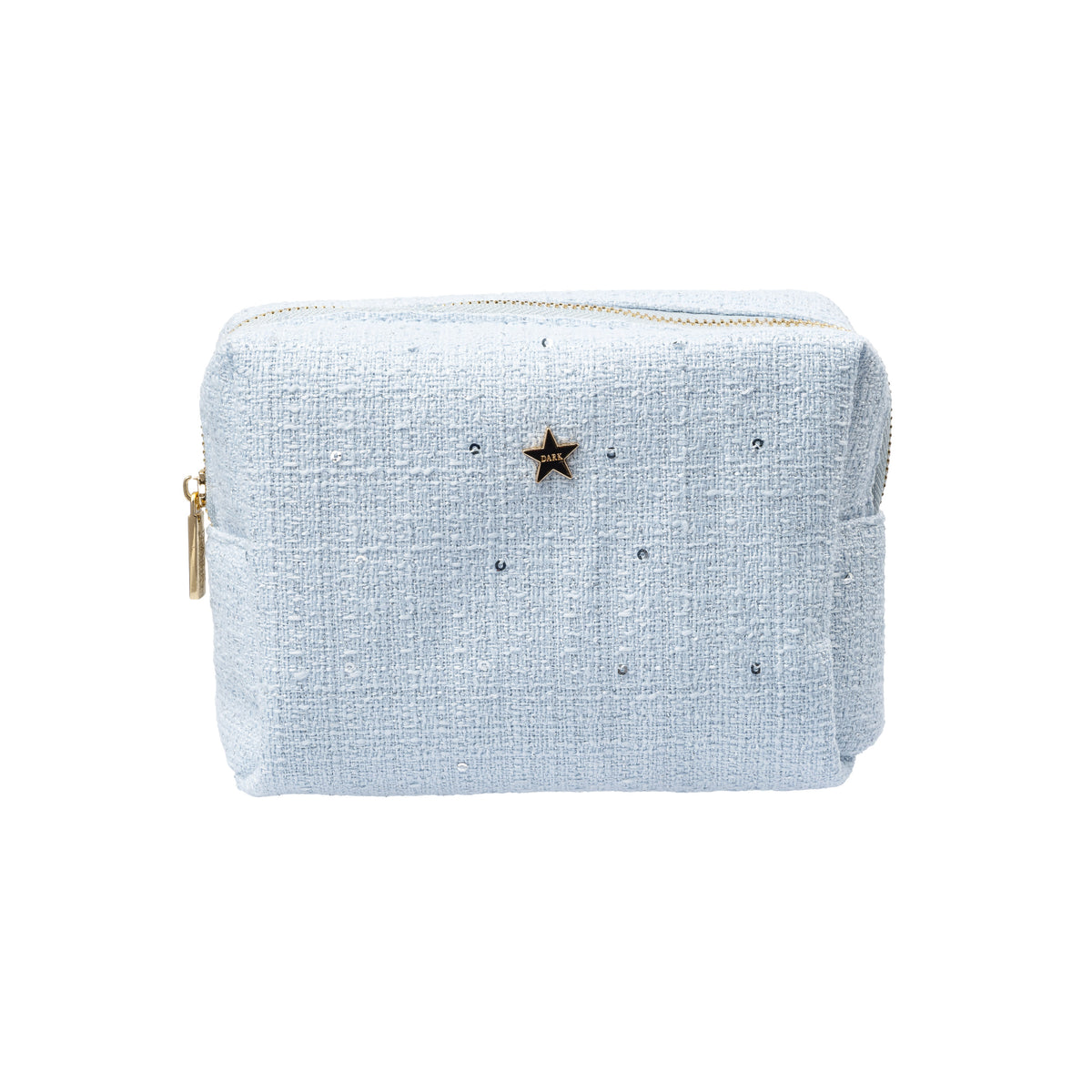 TWEED MAKE-UP POUCH SMALL COOL BABY BLUE