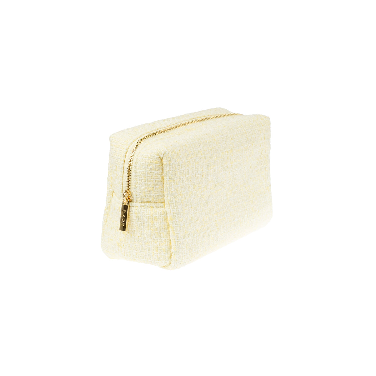 TWEED MAKE-UP POUCH SMALL PALE YELLOW