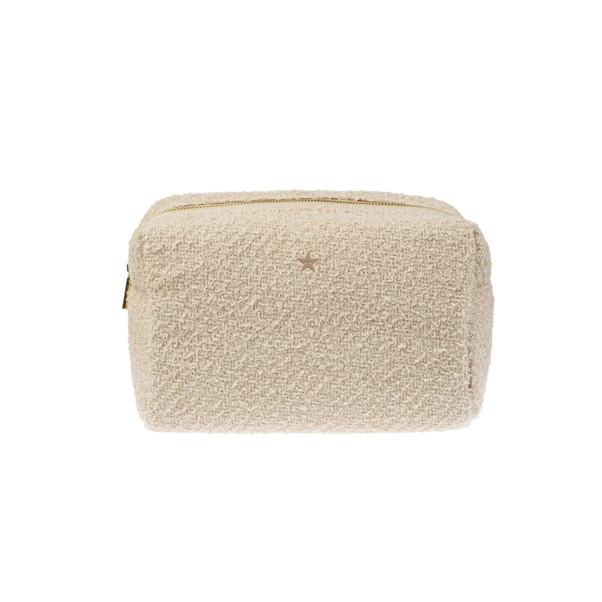 TWEED MAKE-UP POUCH SMALL SAND
