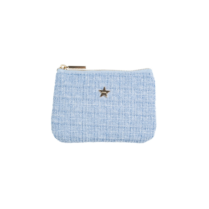 TWEED MINI POUCH COOL BLUE
