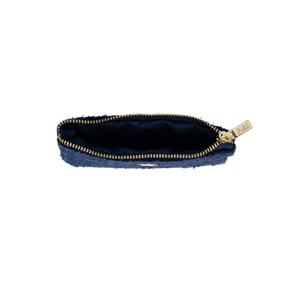 TWEED MINI POUCH DARK NAVY BLUE