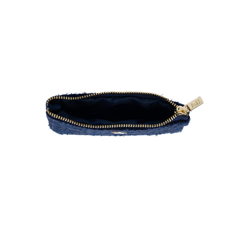 TWEED MINI POUCH DARK NAVY BLUE