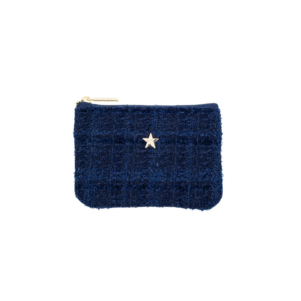 TWEED MINI POUCH DARK NAVY BLUE