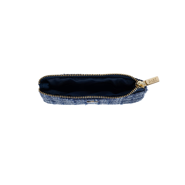 TWEED MINI POUCH DARK GRISALLE BLUE