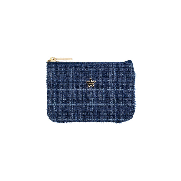 TWEED MINI POUCH DARK GRISALLE BLUE