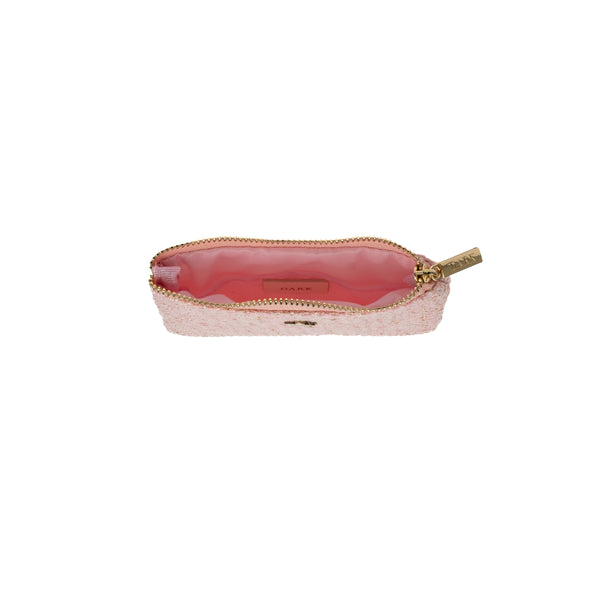 TWEED MINI POUCH LIGHT ROSE
