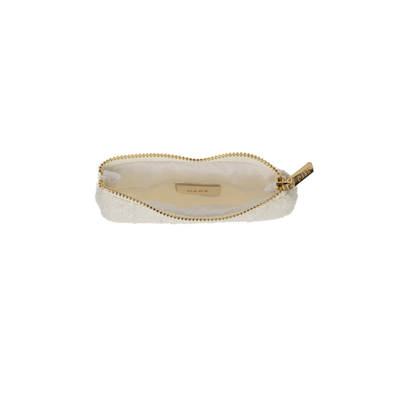 TWEED MINI POUCH OFF WHITE