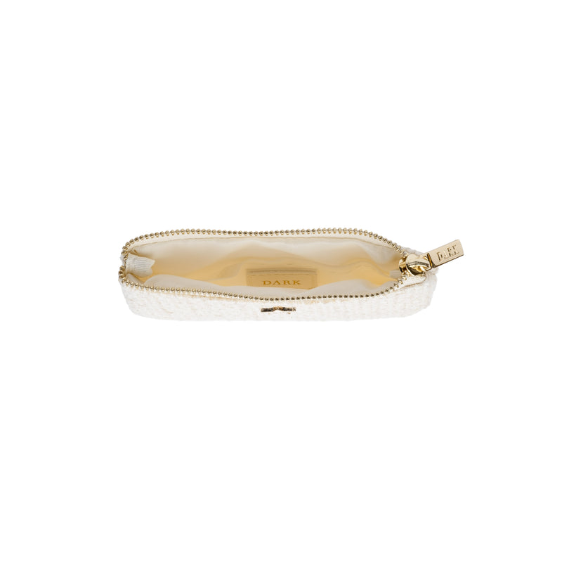 TWEED MINI POUCH OFF WHITE W/SAND