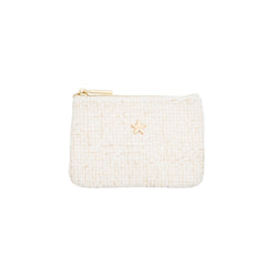 TWEED MINI POUCH OFF WHITE W/SAND
