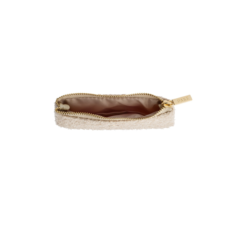 TWEED MINI POUCH SAND