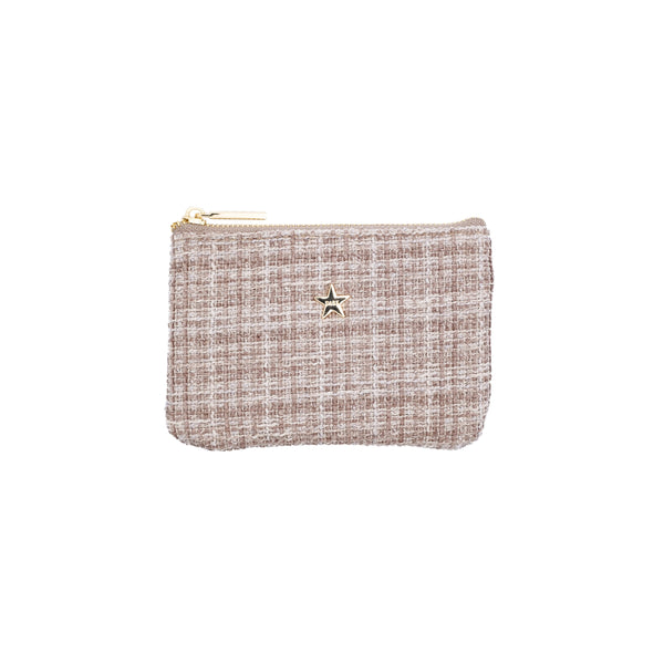 TWEED MINI POUCH WARM TAUPE