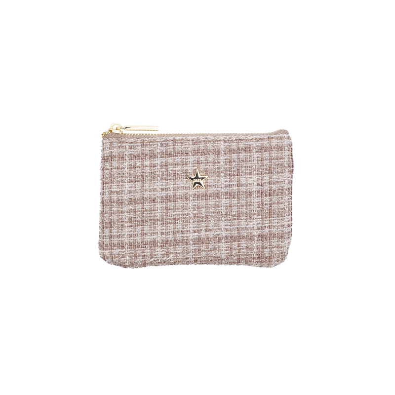 TWEED MINI POUCH WARM TAUPE