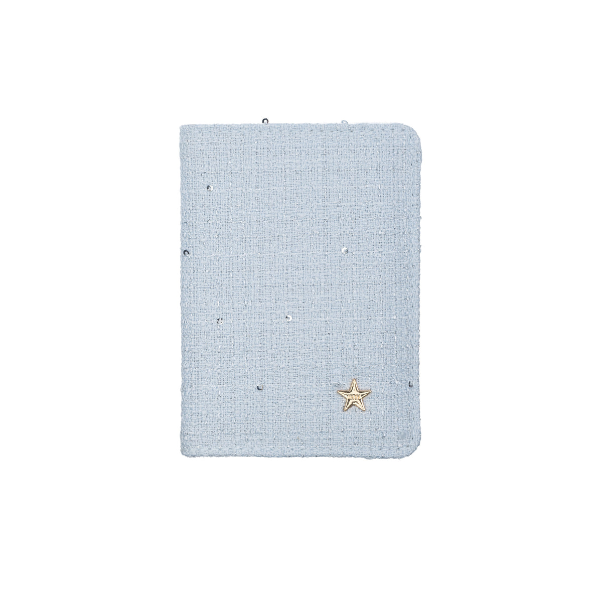 TWEED PASSPORT COVER COOL BABY BLUE