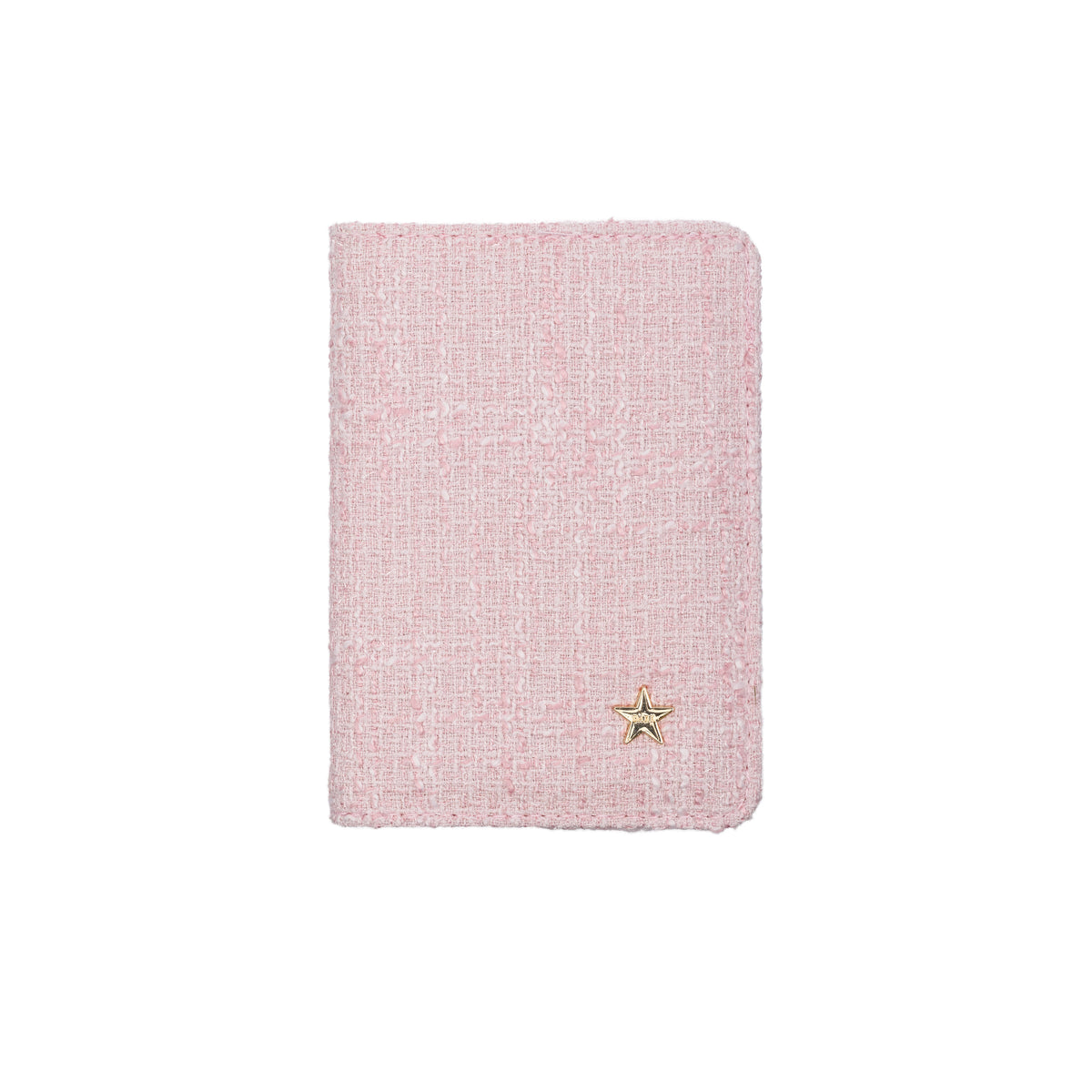 TWEED PASSPORT COVER COTTON CANDY