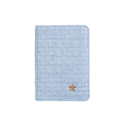 TWEED PASSPORT COVER COOL BLUE