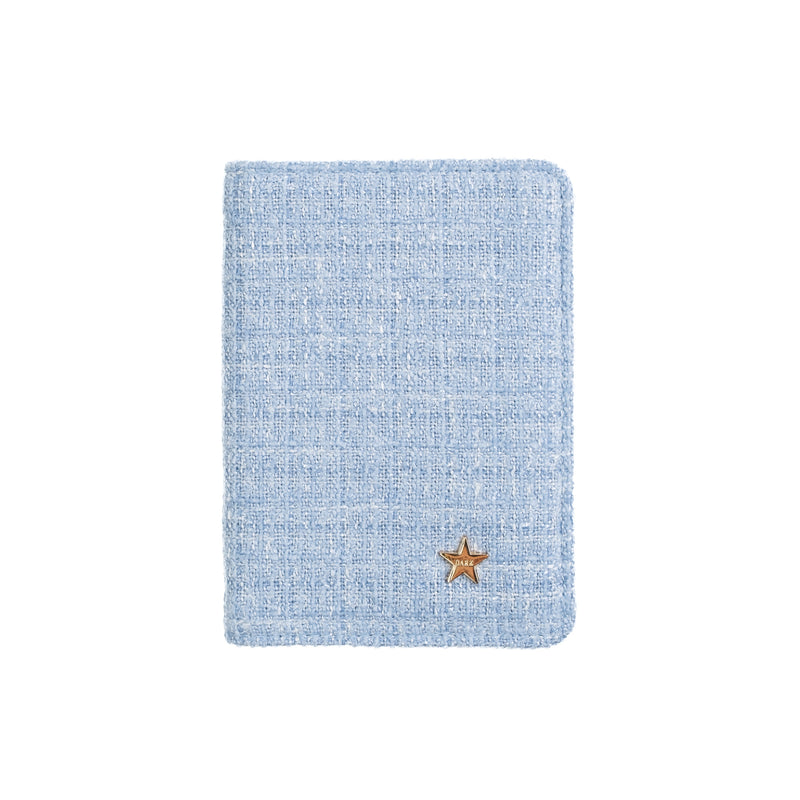 TWEED PASSPORT COVER COOL BLUE