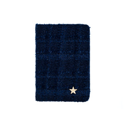 TWEED PASSPORT COVER DARK NAVY BLUE