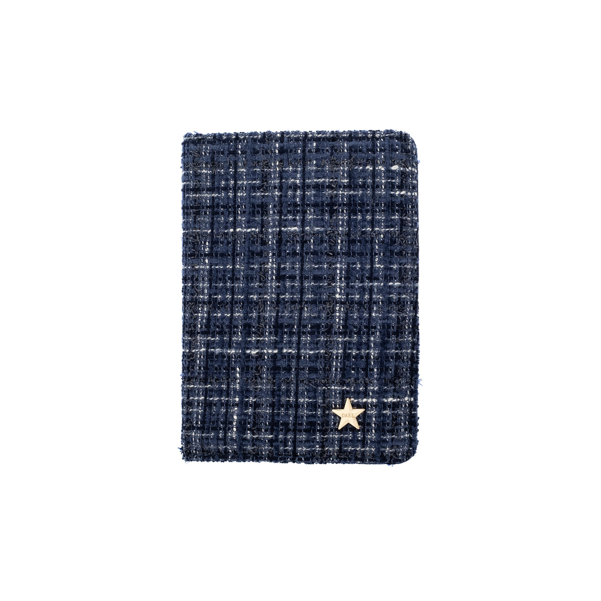TWEED PASSPORT COVER NAVY BLUE TWEED PASSPORT COVER NAVY BLUE