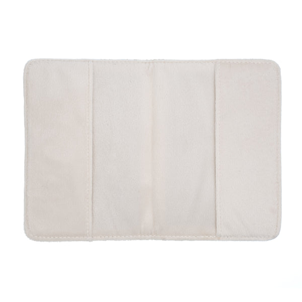 TWEED PASSPORT COVER OFF WHITE W/SAND