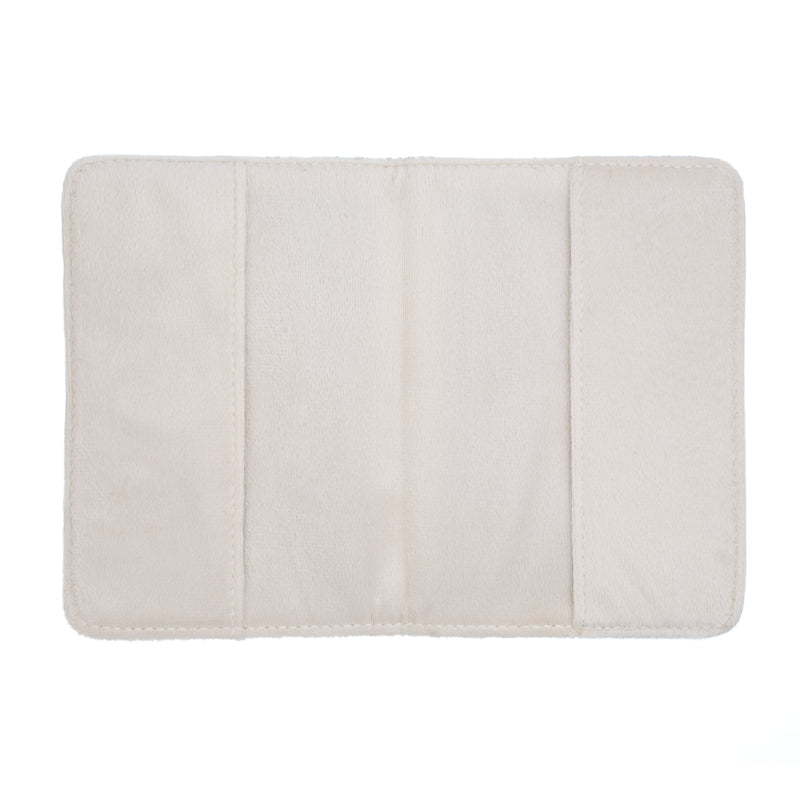 TWEED PASSPORT COVER OFF WHITE W/SAND
