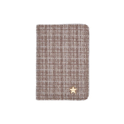 TWEED PASSPORT COVER WARM TAUPE