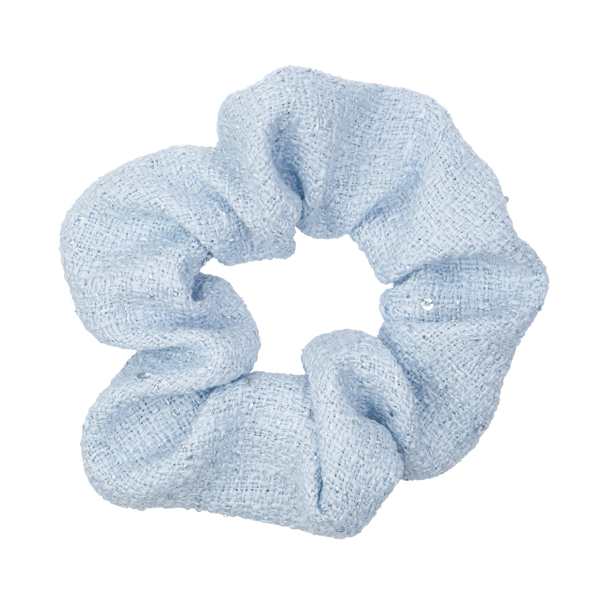 TWEED SCRUNCHIE COOL BABY BLUE