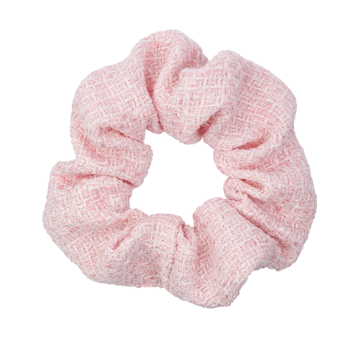 TWEED SCRUNCHIE COTTON CANDY