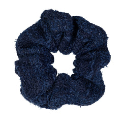 TWEED SCRUNCHIE DARK NAVY BLUE