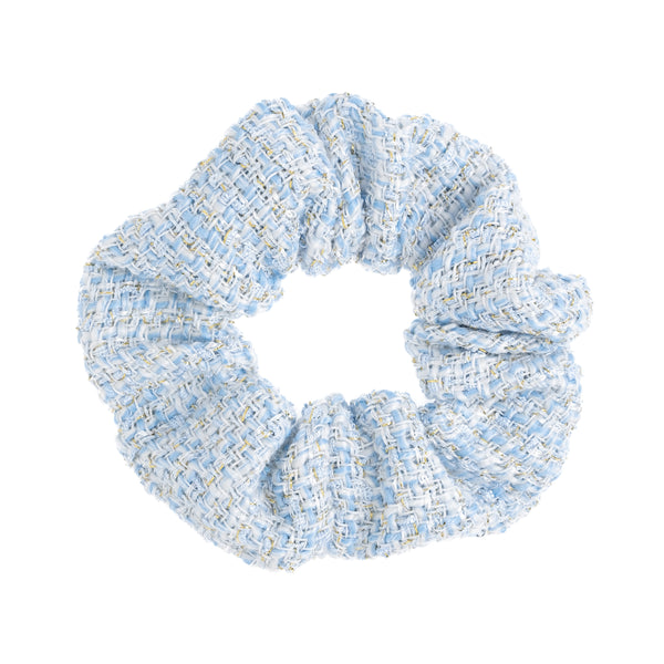 TWEED SCRUNCHIE LIGHT BLUE