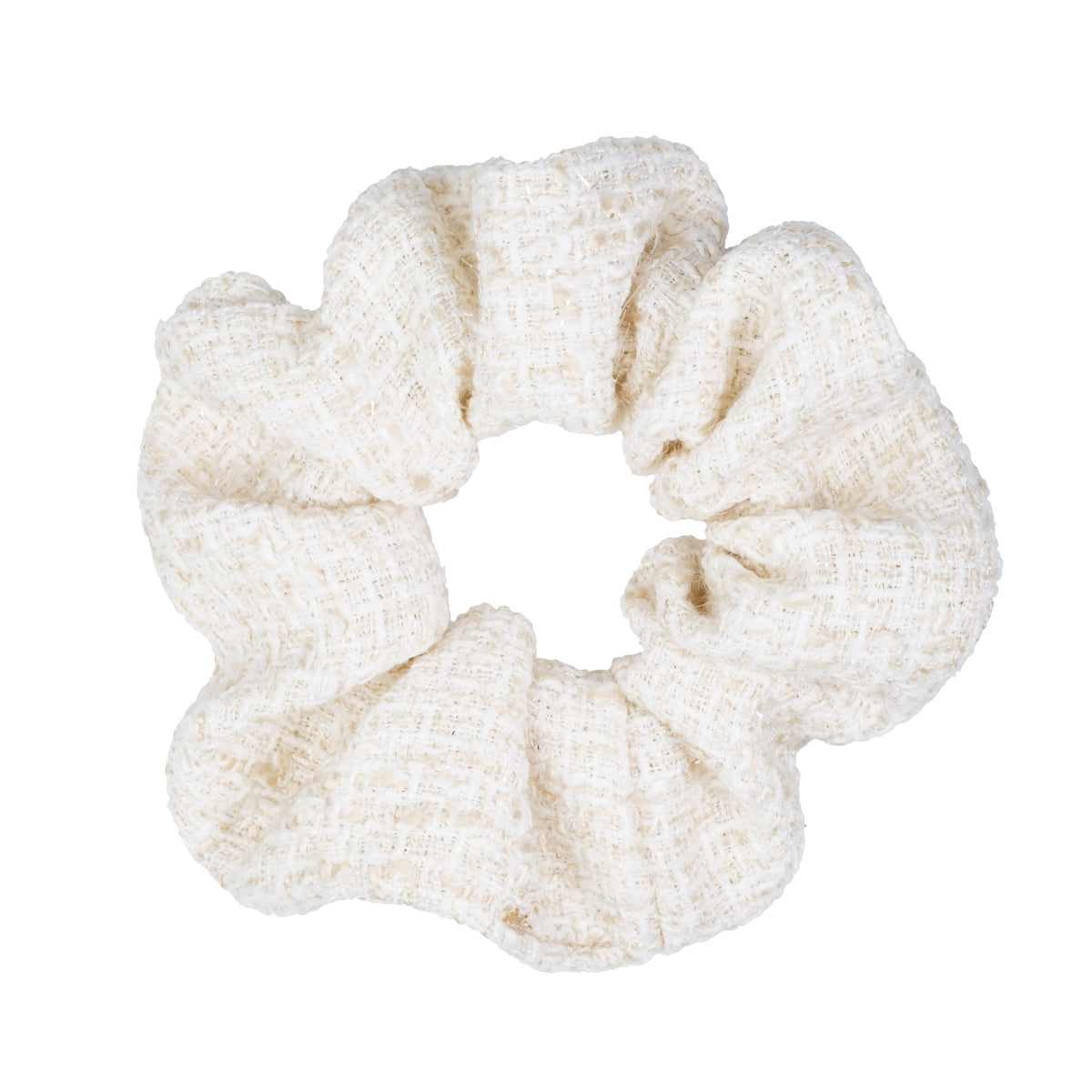 TWEED SCRUNCHIE OFF WHITE W/SAND