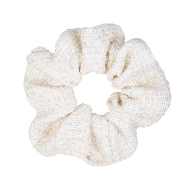 TWEED SCRUNCHIE OFF WHITE W/SAND