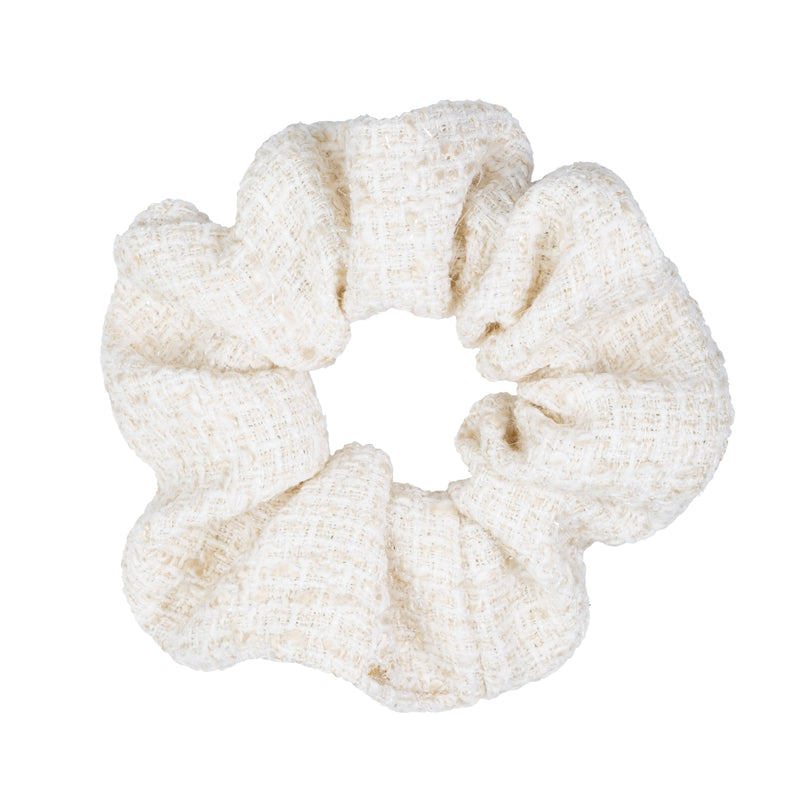 TWEED SCRUNCHIE OFF WHITE W/SAND