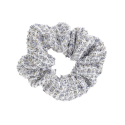 TWEED SCRUNCHIE STEEL BLUE