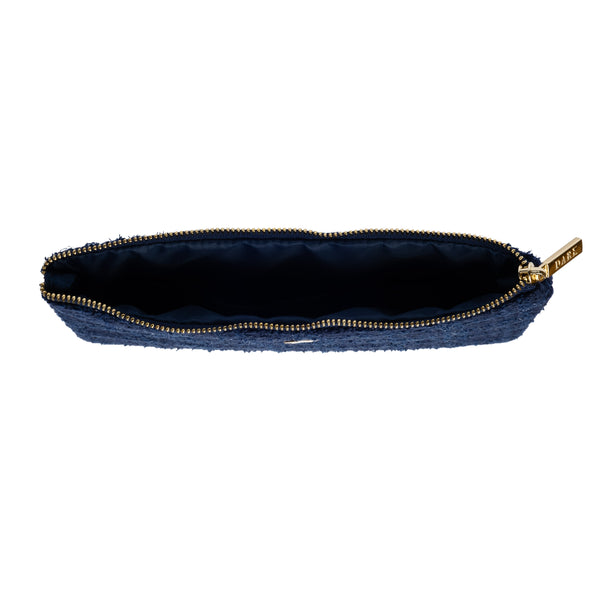 TWEED SMALL POUCH DARK NAVY BLUE