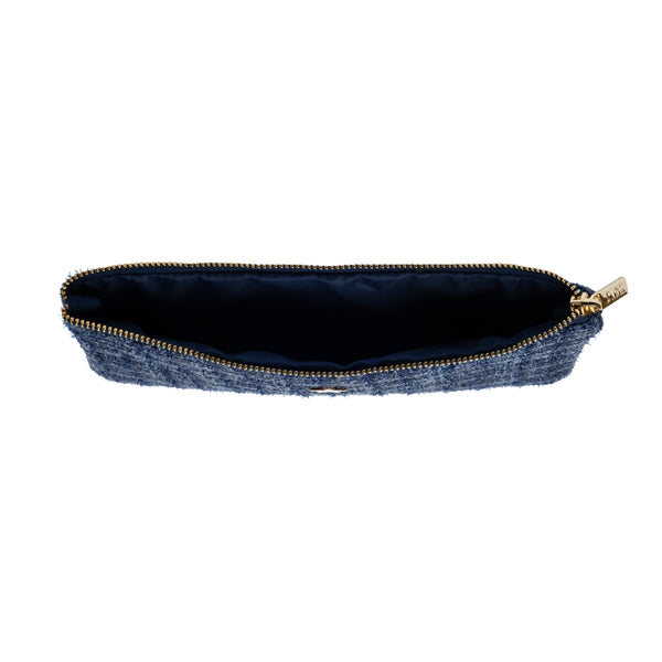 TWEED SMALL POUCH GRISALLE BLUE